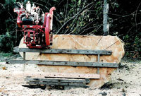 Board and block method of portable sawmilling