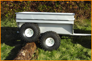 Putnam Bogie ATV Trailer can walk over obstacles!